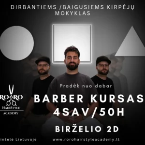 4 savaičių BARBER kursas